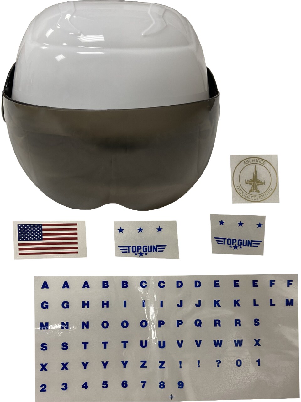 Child's Basic White Jet Fighter Pilot Helmet Costume Accessory